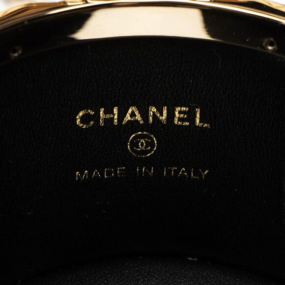 Chanel Lambskin Lock Frame Round Mini Vanity Case with Chain - Picture 8 of 10